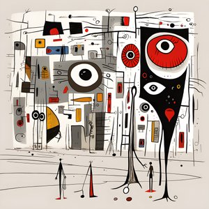 Surrealistyczne ilustracje Joana Miró. 4