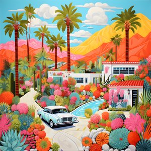 szczegółowa ilustracja Palm Springs 1
