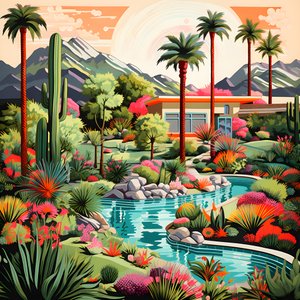 szczegółowa ilustracja Palm Springs 4