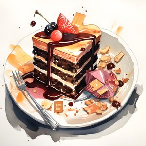 Ciasto czekoladowo-karmelowo-rabarbarowe 3