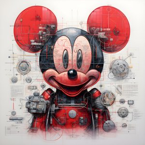 Rysunki techniczne Cyberpunk Mickey Mouse 3