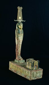 Statuetka nagrobna Ptaha-Sokara-Ozyrysa (drewno malowane)