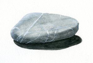 Kamień (akryl na papierze)