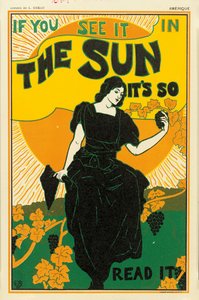 Plakat reklamujący gazetę „The Sun”, 1895