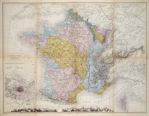 Mapa Francji, ok.1830-40