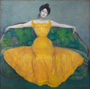 Dama w kolorze żółtym, 1899.