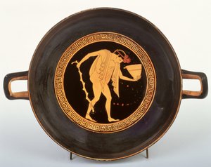 Poddasze czerwonofigurowe kylix, 500-480 p.n.e. (ceramika)