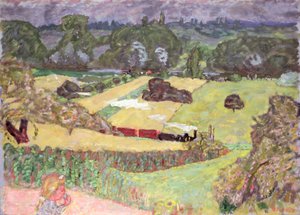 Krajobraz z pociągiem towarowym, 1909