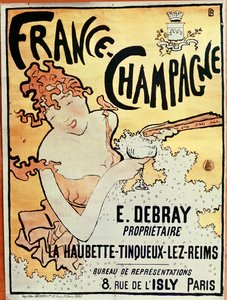 Plakat reklamujący Francja Champagne, 1891