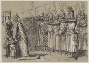 Henryk III podczas spotkania swojego parlamentu (akwatinta)