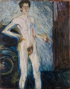 Nagi autoportret z paletą, 1908
