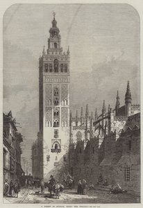 Ulica w Sewilli, Hiszpania, Giralda