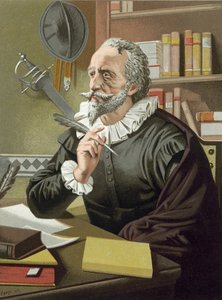 Cervantes w swoim gabinecie