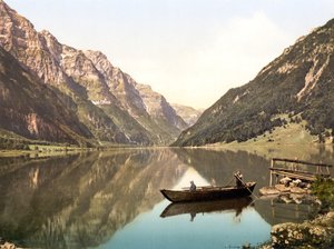 Klöntalersee, Glarus, Szwajcaria, wyd. ok. 1900