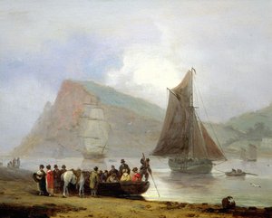 Wejście na prom w Teignmouth, 1821 r.