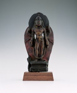 Jatamukuta Lokesvara, XI-XII wiek (drewno i pigment)