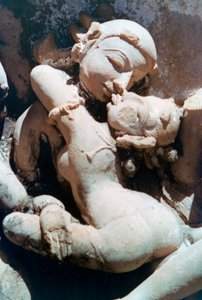 Rzeźba erotyczna, Khajuraho, Indie. c950-1050. XX wiek