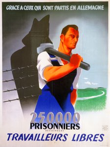 Plakat francuscy robotnicy dla Niemiec, 1943