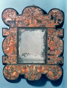 Słomiana rama lustra, 1670-80