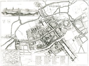 Mapa Oksfordu, 1643 r.