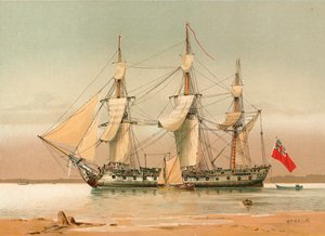 42-działowa fregata około 1780