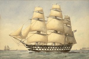HMS Bellerophon u wybrzeży, 1875