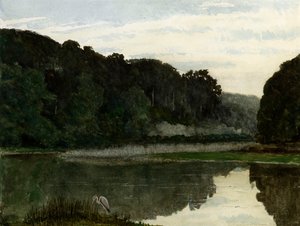 Krajobraz z czaplą, 1868