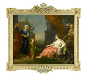Mojżesz przyprowadzony przed córkę faraona, 1746