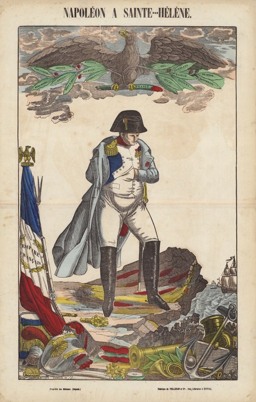 Napoleon A Sainte Helene autorstwa French School