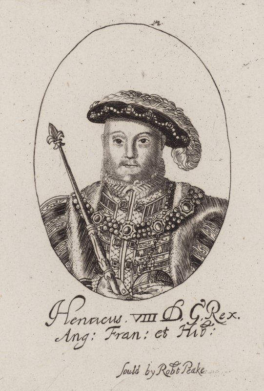 Król Henryk VIII (grafika) autorstwa (after) English School
