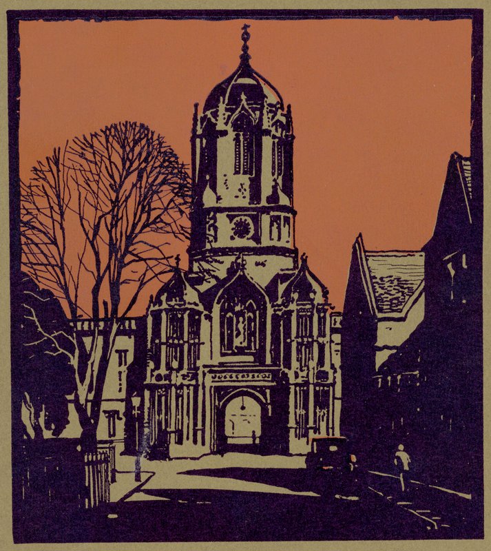 Tom Tower, Christ Church (drzeworyt) autorstwa (after) English photographer