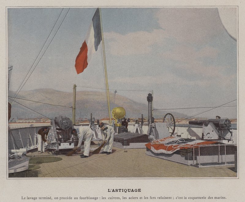 Szarpanie (kolorowe zdjęcie) autorstwa (after) French Photographer