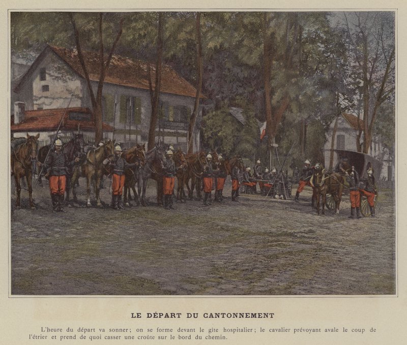 Opuszczenie kantonu (kolorowe zdjęcie) autorstwa (after) French Photographer