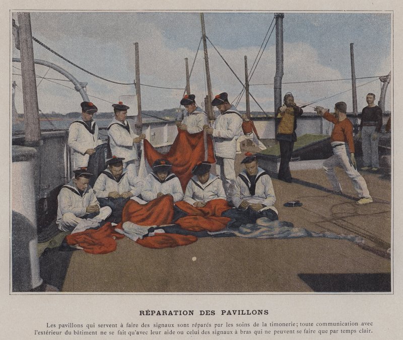 Reparation des Pavillons (kolorowe zdjęcie) autorstwa (after) French Photographer