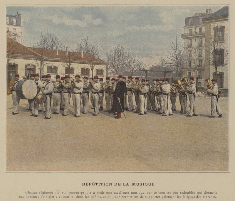 Próba muzyczna (kolorowe zdjęcie) autorstwa (after) French Photographer