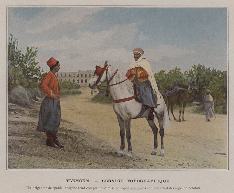 Tlemcen, Serwis Topograficzny (kolorowe zdjęcie) autorstwa (after) French Photographer