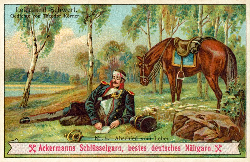 Pożegnanie z życiem (chromolitho) autorstwa (after) German School