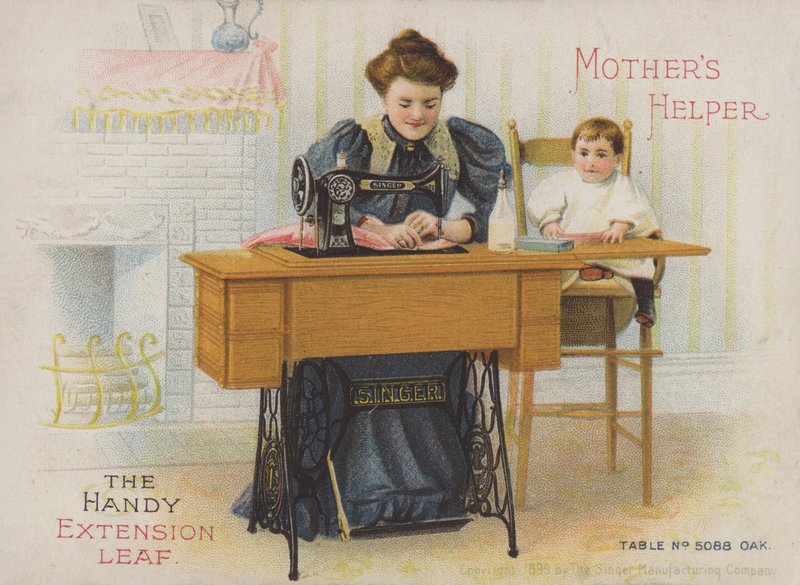 Maszyna do szycia Singer, Handy Extension Leaf, Mothers Helper autorstwa American School