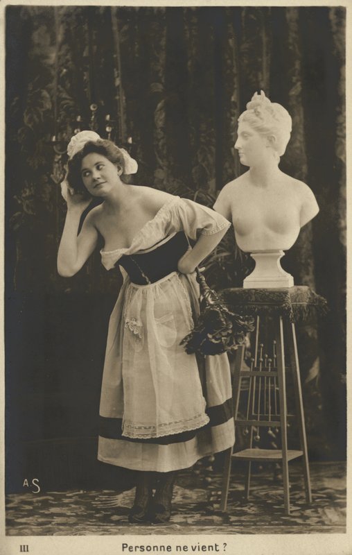Francuska pokojówka odkurza biust autorstwa French Photographer