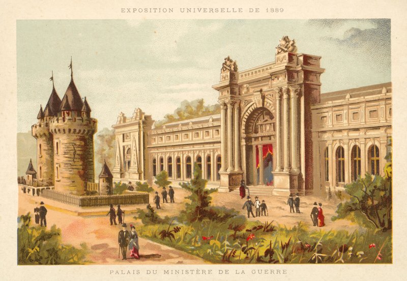Pałac Ministerstwa Wojny, Ekspozycja Universelle 1889, Paryż autorstwa French School