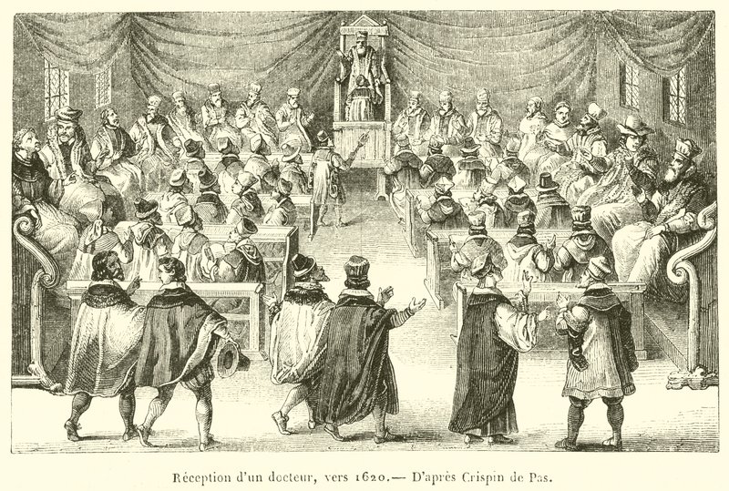 Przyjęcie lekarza, ok. 1620 autorstwa French School