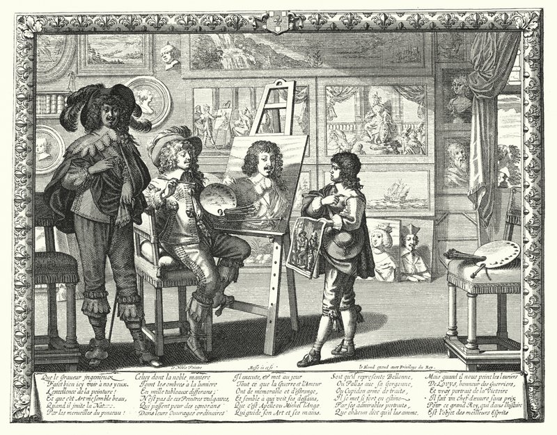 Szlachetny Malarz (grafika) autorstwa Abraham (after) Bosse