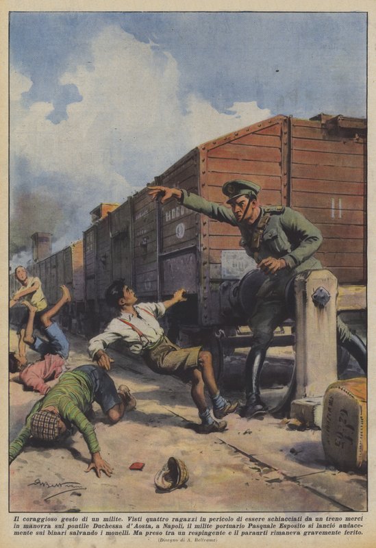 Odważny gest żołnierza autorstwa Achille Beltrame