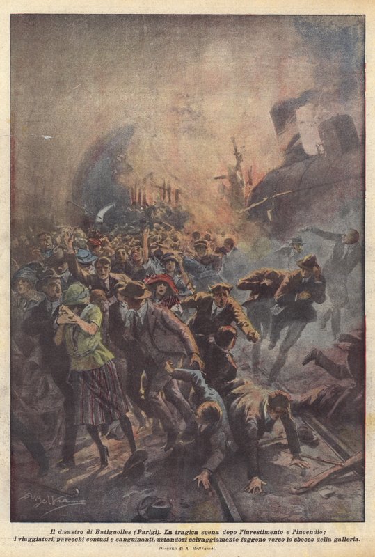 Katastrofa Batignolles (Paryż) autorstwa Achille Beltrame
