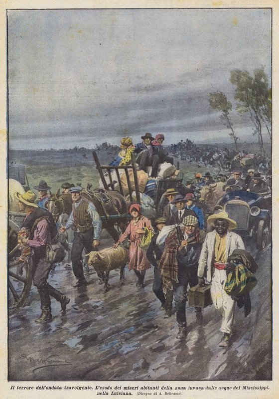 Strach przed przytłaczającą falą autorstwa Achille Beltrame