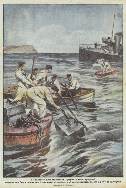 Kryminalne niemieckie ataki w Hiszpanii autorstwa Achille Beltrame