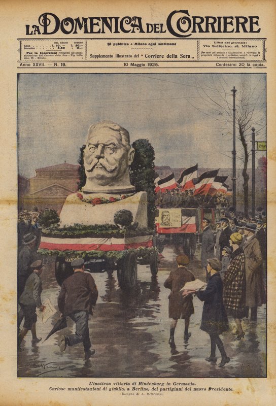 Oczekiwane zwycięstwo Hindenburga w Niemczech autorstwa Achille Beltrame