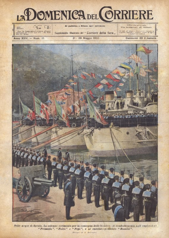 W wodach La Spezia autorstwa Achille Beltrame