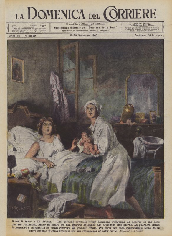 Noc ognia w La Spezia autorstwa Achille Beltrame