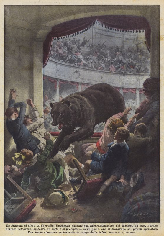 Dramat cyrkowy autorstwa Achille Beltrame